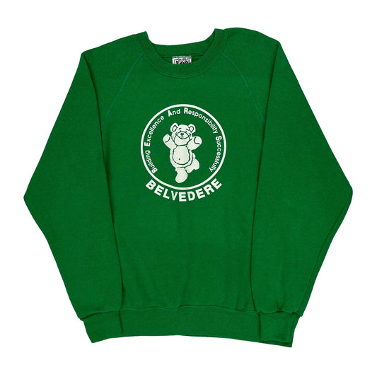 Belvedere Lee Graphic Sweatshirt - Large Green Cotton