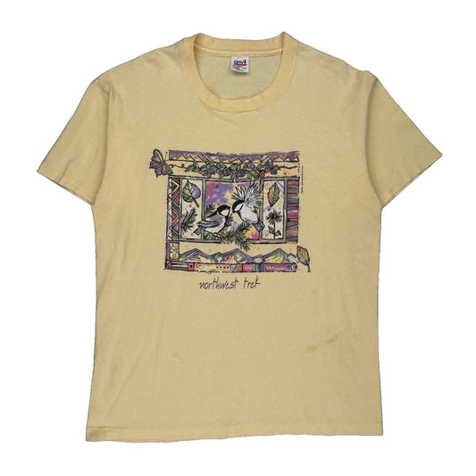 Anvil Single Stitch T-Shirt - XL Yellow Cotton