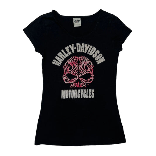 Harley Davidson T-Shirt - XS Pink Cotton