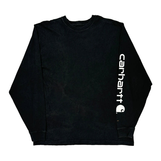 Carhartt Long Sleeve T-Shirt - Large Black Cotton
