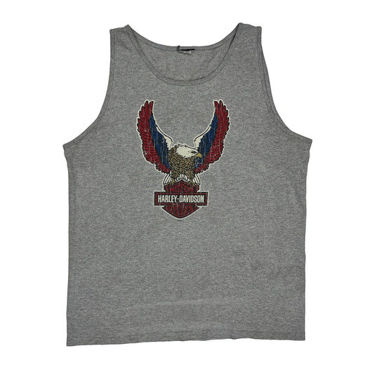 Las Vegas Harley Davidson Graphic Vest - Large Grey Cotton