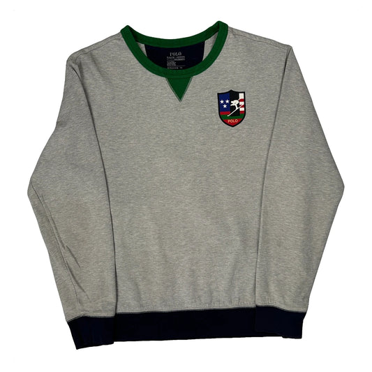 Vintage Age 15 Polo By Ralph Lauren Sweatshirt - XL Grey Cotton
