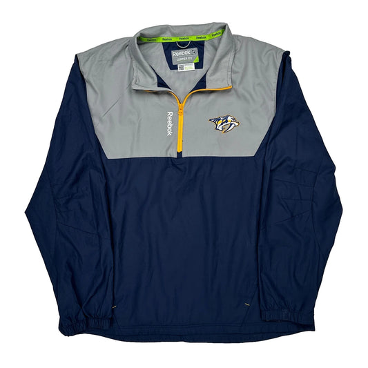 Vintage Nashville Predators Reebok Windbreaker - 2XL Navy Polyester