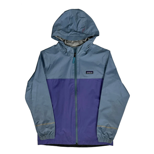 Vintage Age 14 Patagonia Windbreaker - XL Blue Nylon