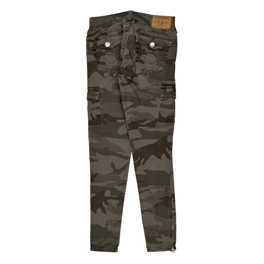 True Religion Camo Cargo Trousers - 28W 29L Camo Cotton