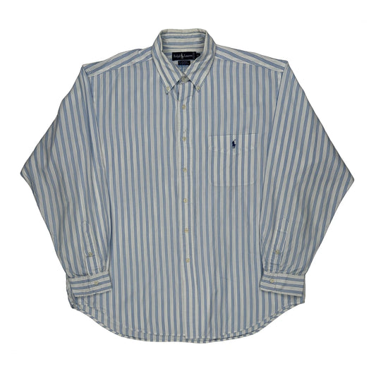 Ralph Lauren Striped Shirt - XL Blue Cotton