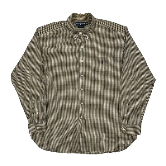 Ralph Lauren Checked Shirt - XL Brown Cotton