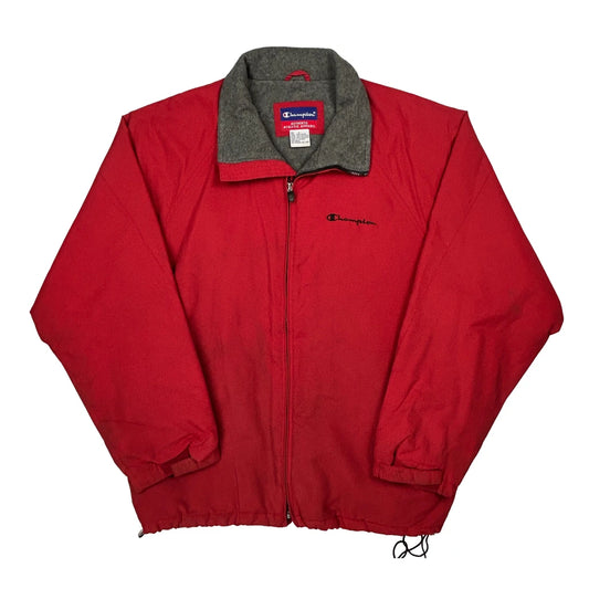 Champion Windbreaker - Large Red Nylon