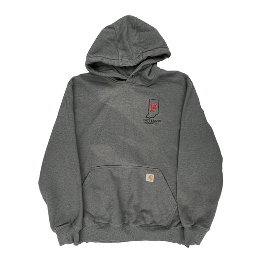Patterson Excavating Carhartt Hoodie - Large Grey Cotton Blend