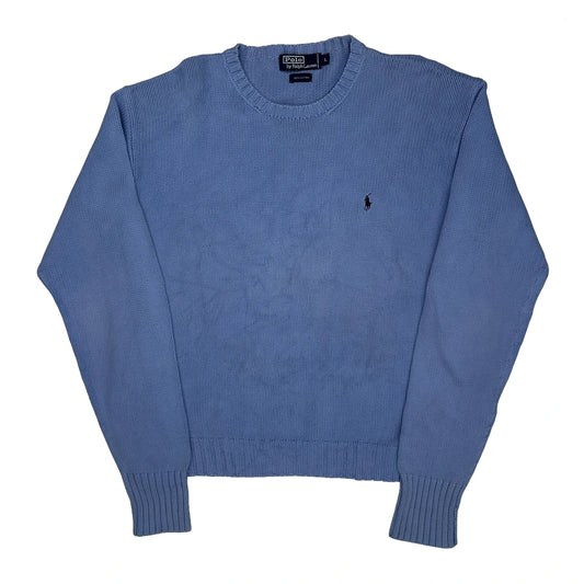 Polo By Ralph Lauren Jumper - Large Blue Cotton