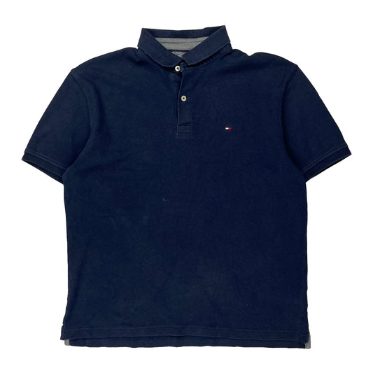 Tommy Hilfiger Polo Shirt - Medium Navy Cotton