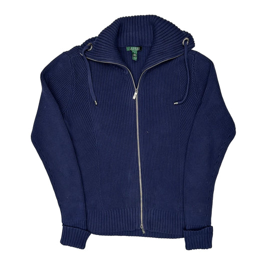 Ralph Lauren Zip Up - Large Navy Cotton