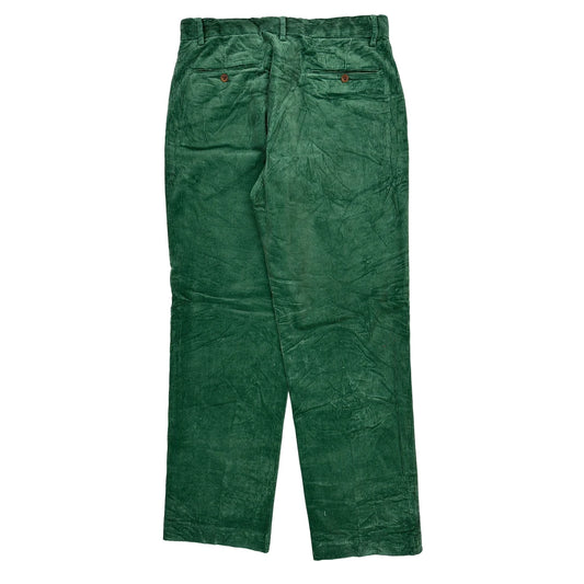 Polo By Ralph Lauren Cord Trousers - 31″ Waist Green Cotton