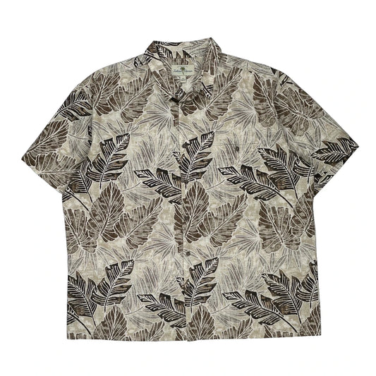 Island Shores Hawaiian Shirt - 2XL Beige Cotton