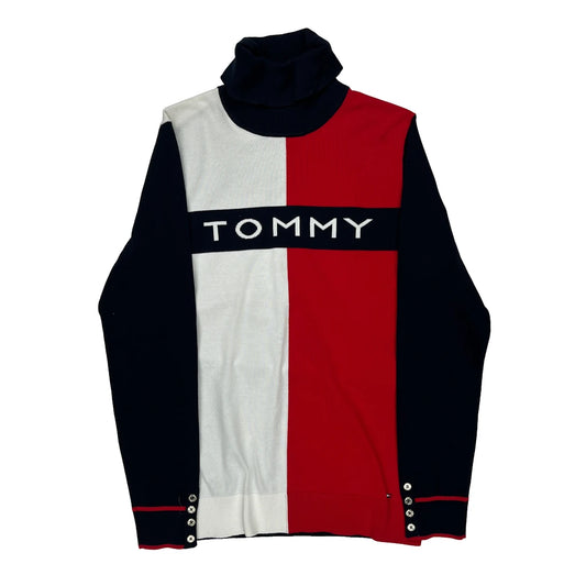 Tommy Hilfiger Spellout Jumper - XL Multicoloured Cotton