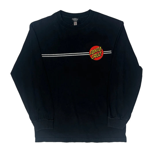 Santa Cruz Graphic Long Sleeve T-Shirt - Small Black Cotton