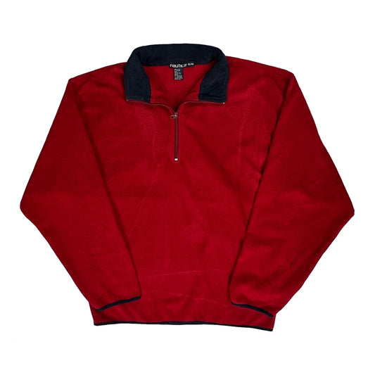 Nautica Collared Fleece - XL Red Polyester
