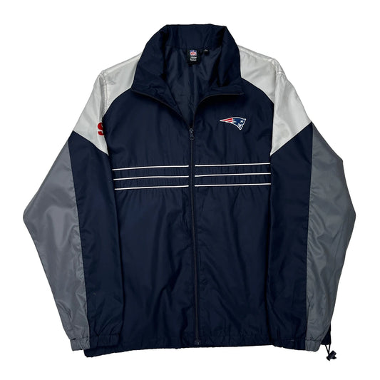 New England Patriots Reebok Windbreaker - Large Grey Polyester