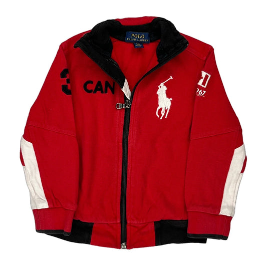 Age 2 Polo By Ralph Lauren Zip Up - XS Red Cotton