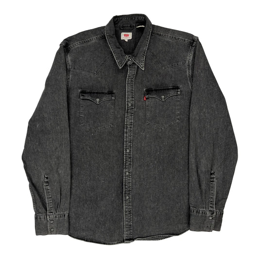 Levis Denim Shirt - XL Grey Cotton