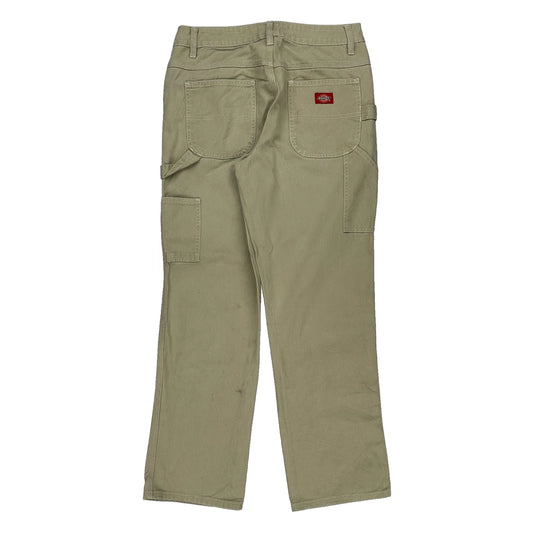 Dickies Carpenter Trousers - 30W UK 10 Beige Cotton