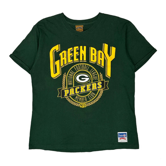 Vintage Made In USA, Green Bay Packers Nutmeg Nfl T-Shirt - Large Green Cotton