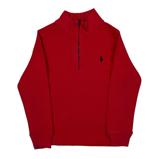 Age 3 Polo By Ralph Lauren 1/4 Zip - XS Red Cotton