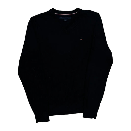 Vintage Tommy Hilfiger Jumper - Medium Black Cotton