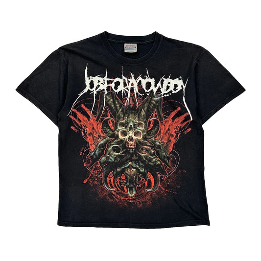 Hanes Graphic T-Shirt - Medium Black Cotton