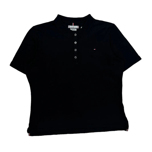 Vintage Tommy Hilfiger Polo Shirt - XL Black Cotton