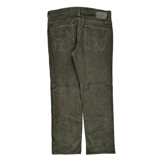 Calvin Klein Jeans Cord Trousers - 36W 32L Grey Corduroy