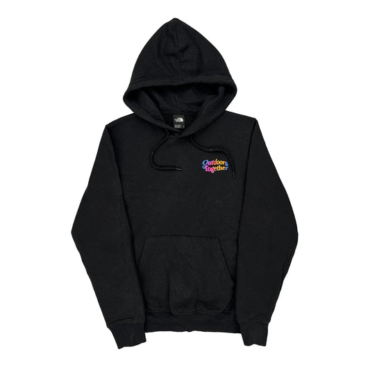 The North Face Graphic Hoodie - Small Black Cotton Blend