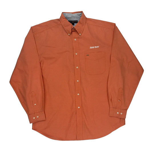 Golf Tommy Hilfiger Checked Shirt - Large Orange Cotton