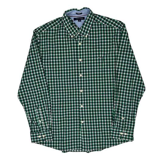 Tommy Hilfiger Checked Shirt - XL Green Cotton