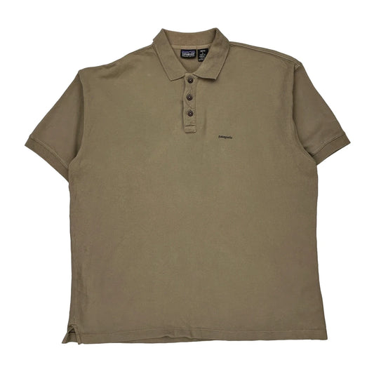 Patagonia Polo Shirt - Large Khaki Cotton