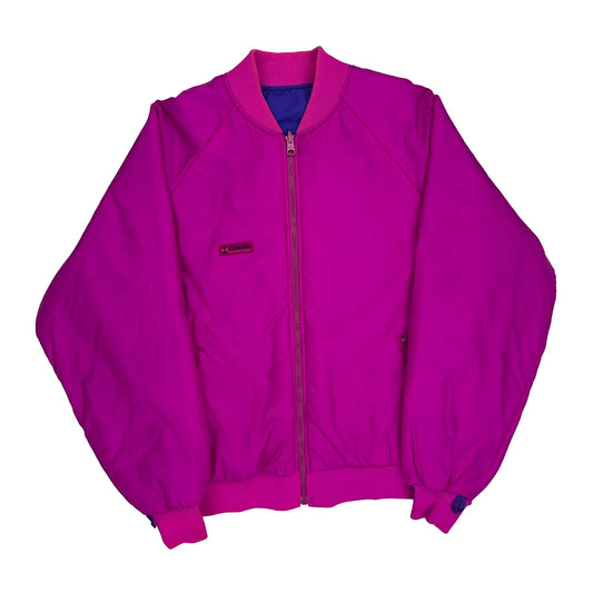 Columbia Reversible Bomber Jacket - XL Purple Polyester