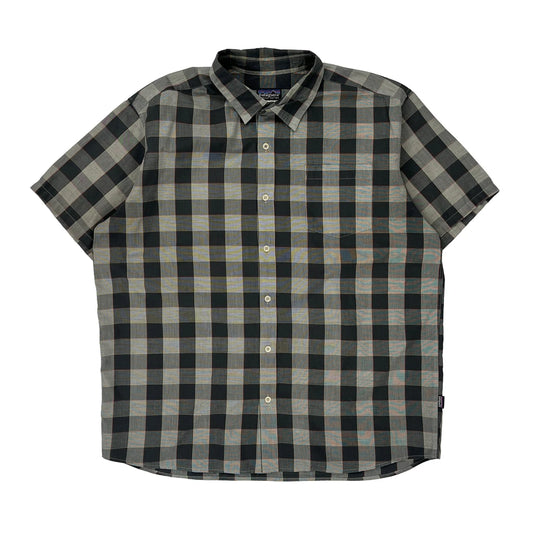 Patagonia Checked Short Sleeve Shirt - XL Grey Cotton