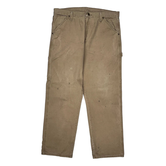 Wrangler Carpenter Trousers - 36W 32L Beige Cotton