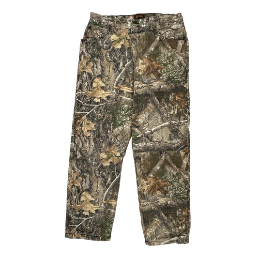 Gamehide Camo Cargo Trousers - 32W 34L Khaki Cotton