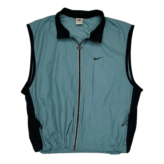 Vintage Nike Gilet - XL Blue Polyester