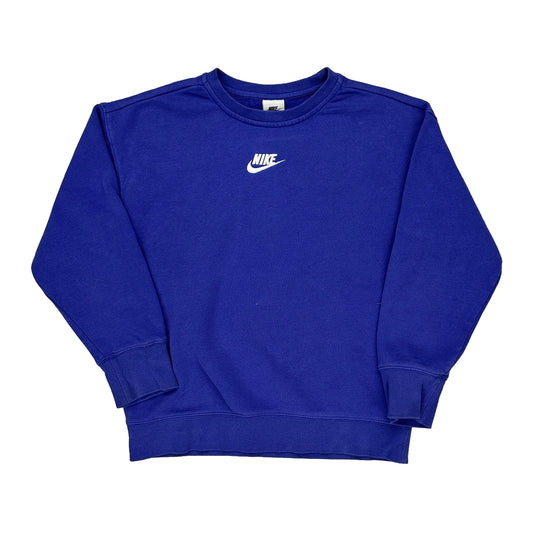 Nike Sweatshirt - Large Blue Cotton