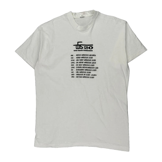 Watercolor Society Fruit Of The Loom Graphic T-Shirt - XL White Cotton