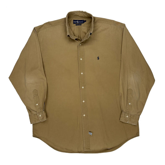 Ralph Lauren Shirt - Large Khaki Cotton