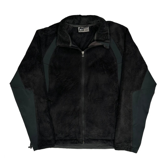 Vintage Rei Fleece Jacket - Large Black Polyester