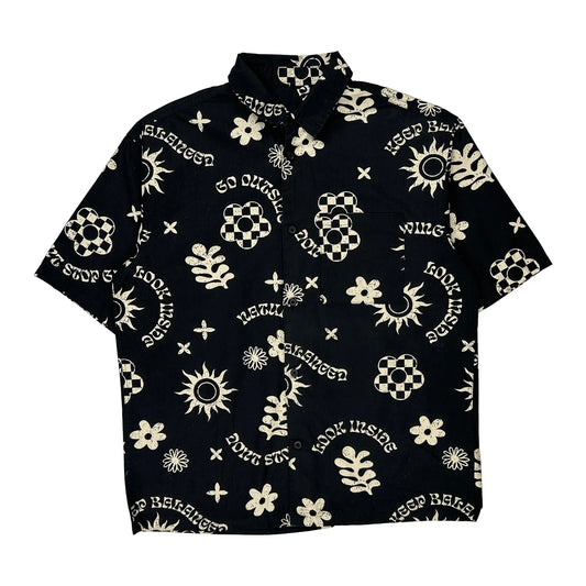 Unbranded Hawaiian Shirt - XL Black Cotton