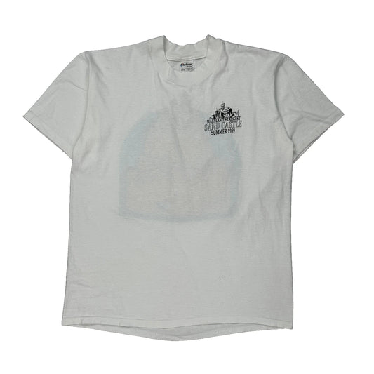 Maryland'S Largest Sand Castle Unbranded Graphic T-Shirt - Large White Cotton