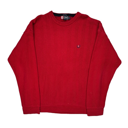 Chaps Ralph Lauren Jumper - XL Red Cotton