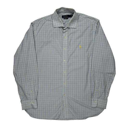 Vintage Polo By Ralph Lauren Checked Shirt - Large Blue Cotton
