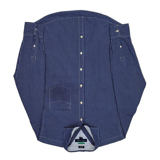 Vintage Tommy Hilfiger Checked Shirt - Large Blue Cotton