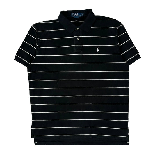 Polo By Ralph Lauren Striped Polo Shirt - XL Black Cotton